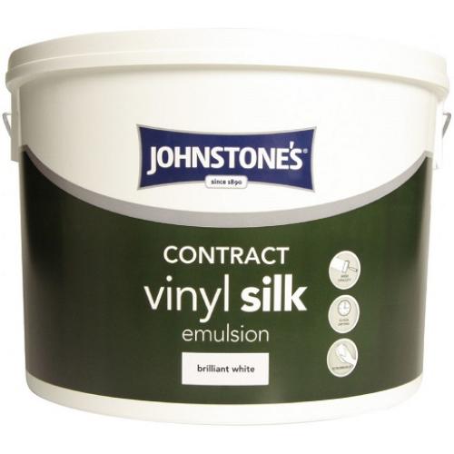 Johnstone's Vinyl Silk Contract Emulsion 10 Litre Paint for Interior